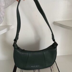 Status Anxiety Deep Green Pebbled Leather Shoulder Bag
